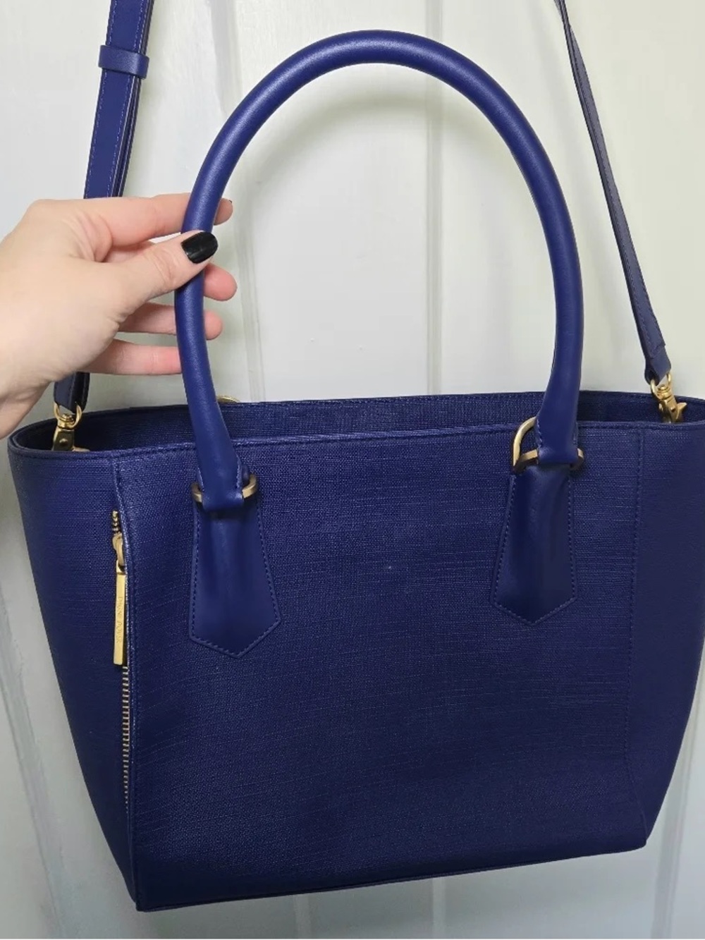 Dagne Dover Royal Blue Structured Laptop Tote